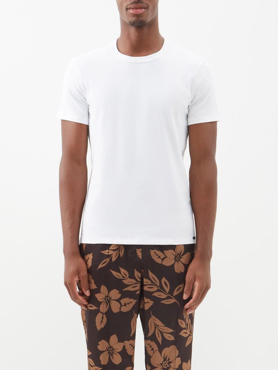 Crew-neck cotton-blend jersey pyjama top by TOM FORD