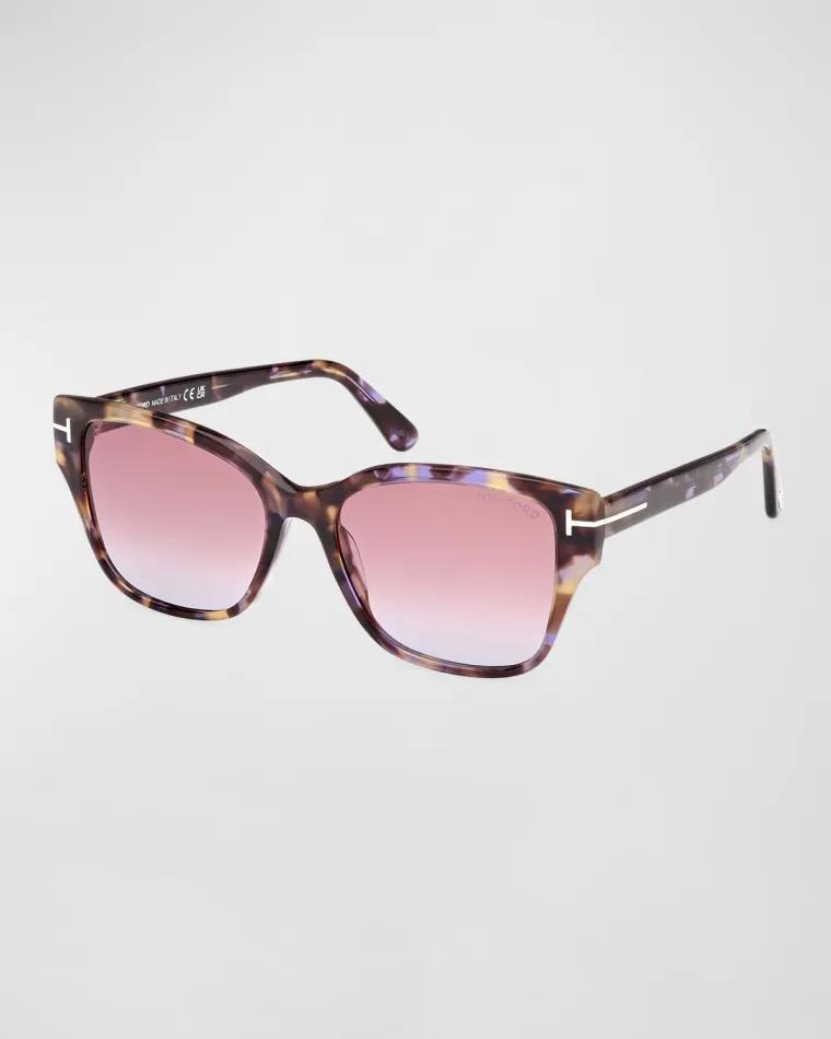 Elsa Gradient Acetate Butterfly Sunglasses by TOM FORD