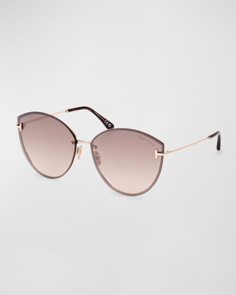 Evangeline Metal Cat-Eye Sunglasses by TOM FORD
