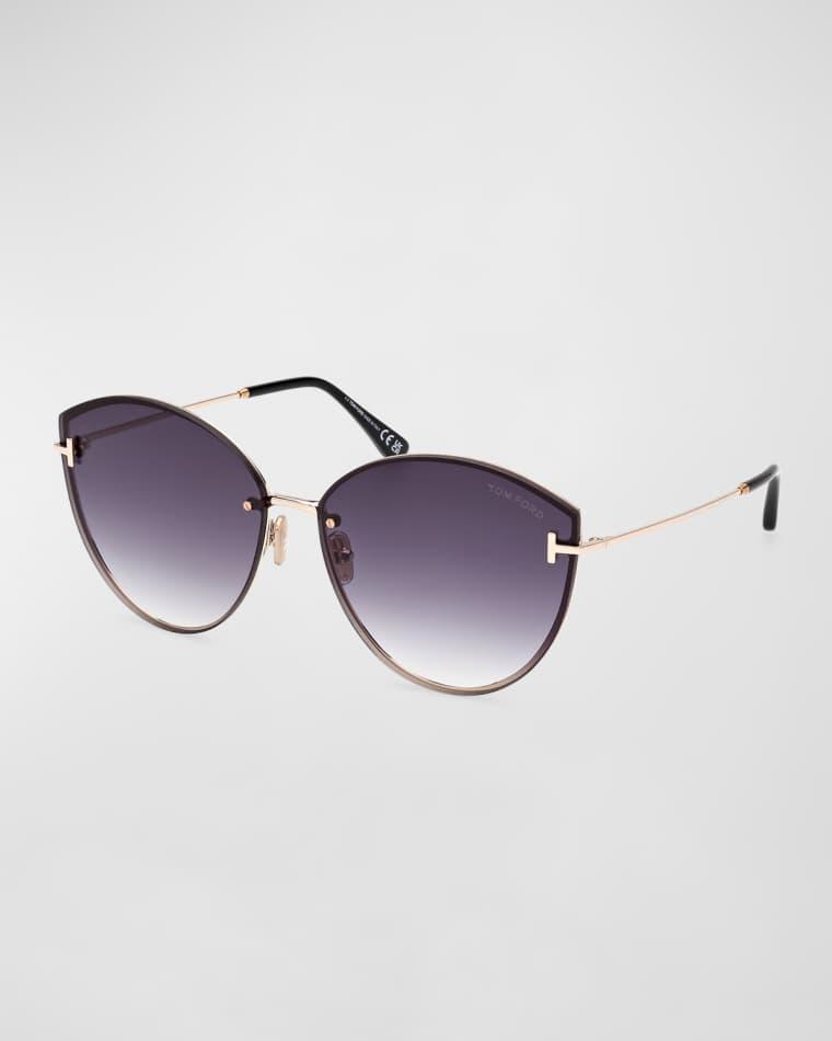 Evangeline Metal Cat-Eye Sunglasses by TOM FORD