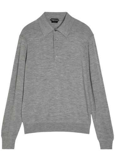 Fine-knit wool polo jumper by TOM FORD