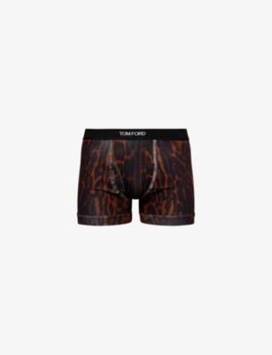 Graphic Branded-Waistband Cotton-Jersey Boxer Briefs by TOM FORD