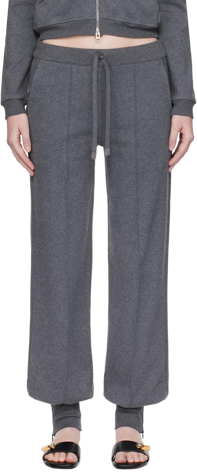 Gray Cotton Lounge Pants by TOM FORD