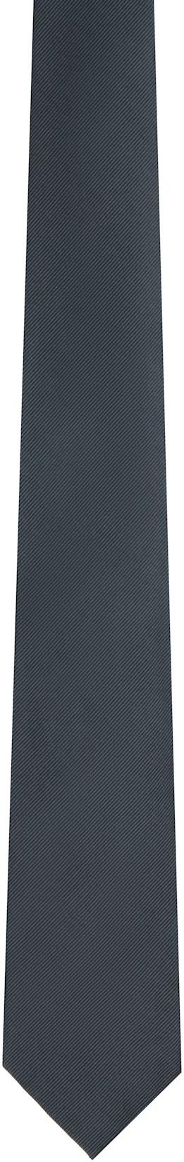 Gray Solid Twill Tie by TOM FORD
