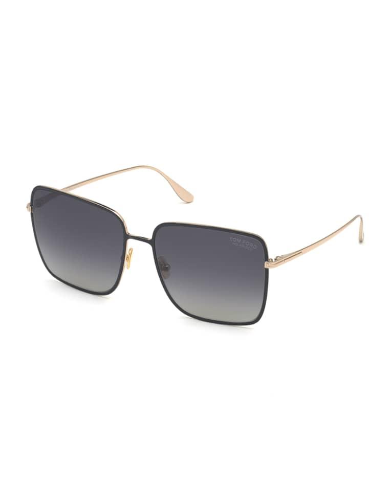 Heather Square Metal Sunglasses by TOM FORD