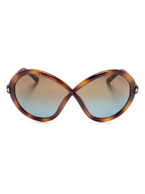 Jada tortoiseshell butterfly-frame sunglasses by TOM FORD