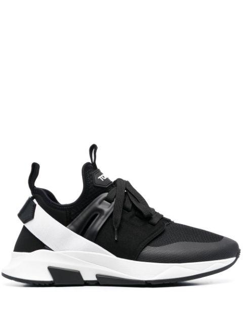 Jago panelled logo-patch sneakers by TOM FORD