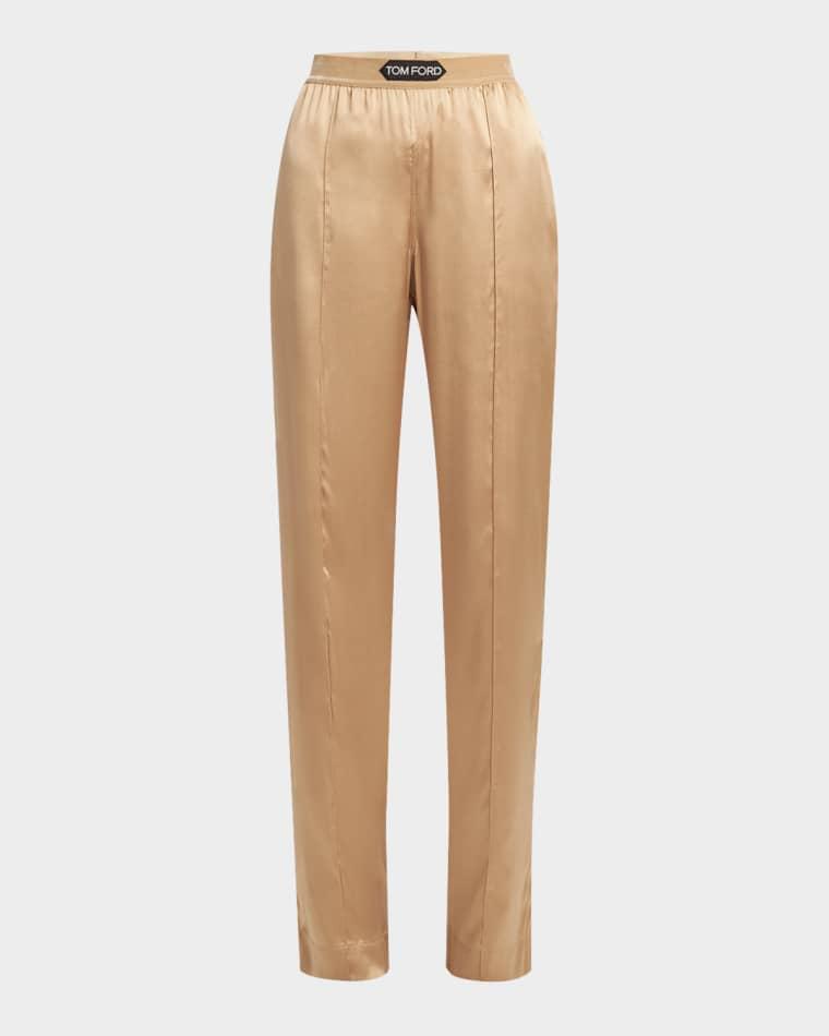 Logo-Banded Silk PJ Pants by TOM FORD
