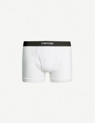 Logo-embroidered cotton-blend jersey boxers by TOM FORD