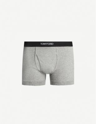 Logo-embroidered cotton-blend jersey boxers by TOM FORD
