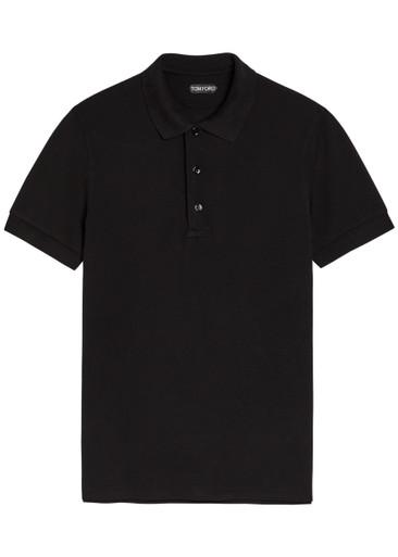 Logo-embroidered piqué polo shirt by TOM FORD