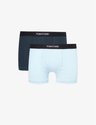 Logo-waistband pack of two stretch-cotton boxers by TOM FORD