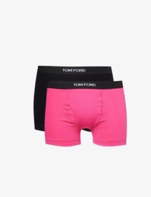 Logo-waistband  pack of two stretch-cotton boxers by TOM FORD