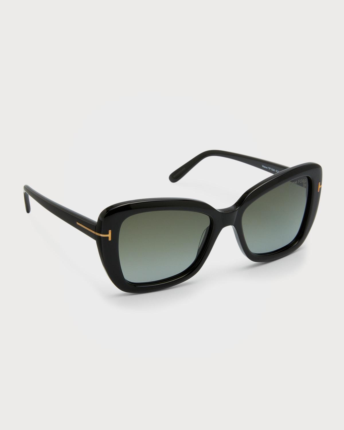 Maeve Havana Acetate Butterfly Sunglasses by TOM FORD
