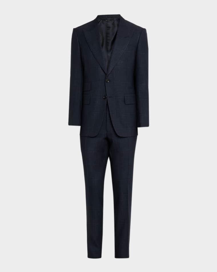 Men's Check Single-Breasted Suit by TOM FORD
