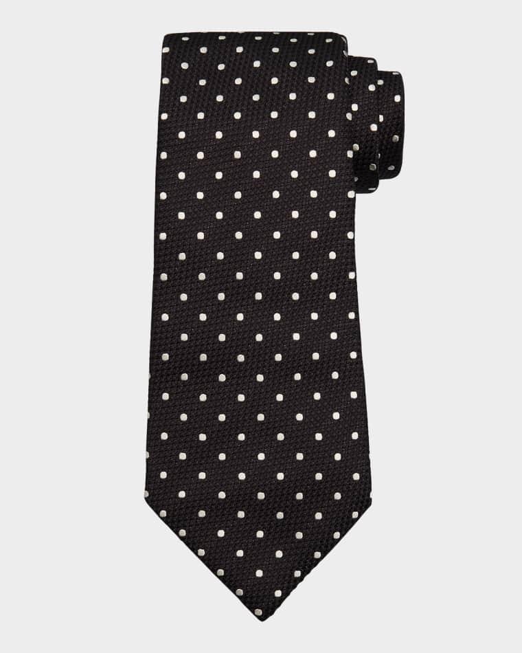 Men's Contrast Dot Silk Tie by TOM FORD