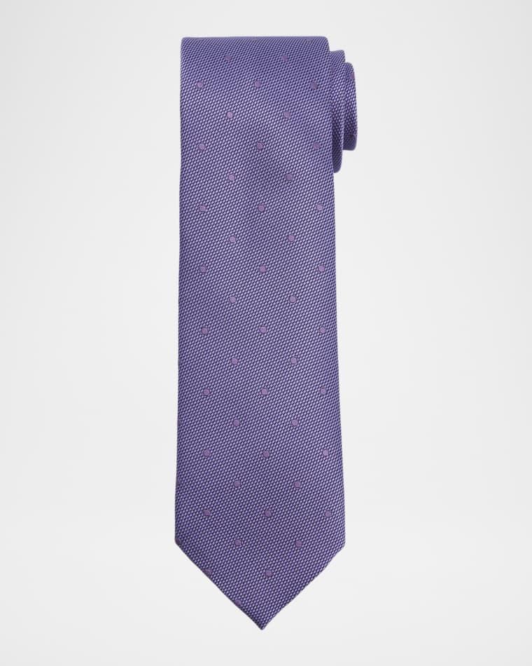 Men's Contrast Polka-Dot Silk Tie by TOM FORD