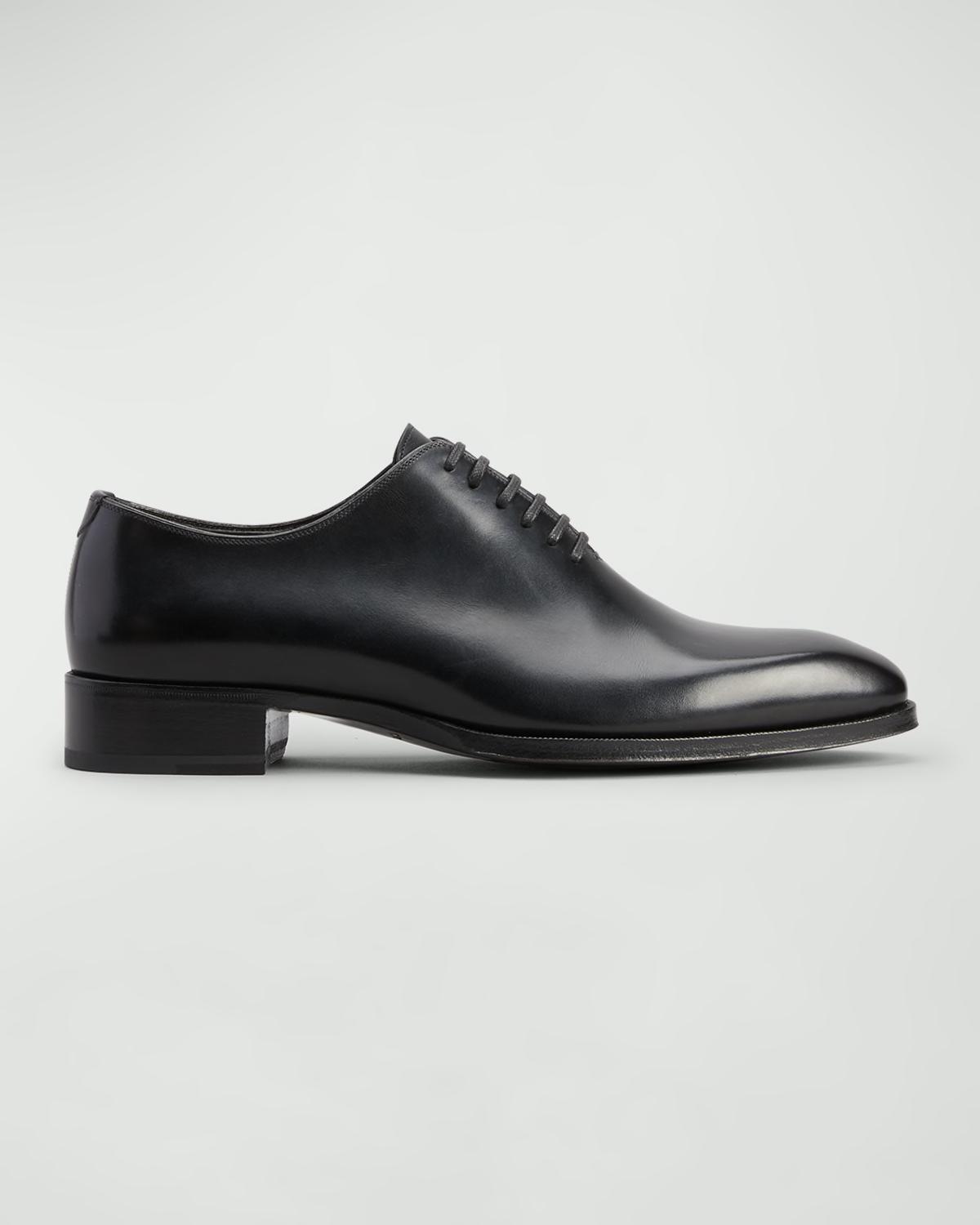 Men's Elkan Burnished Leather Oxfords by TOM FORD
