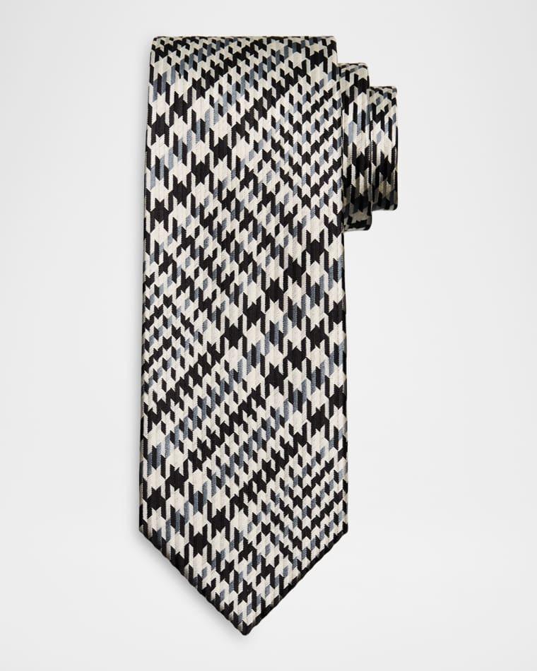 Men's Exploded Prince of Wales Check Silk Tie by TOM FORD