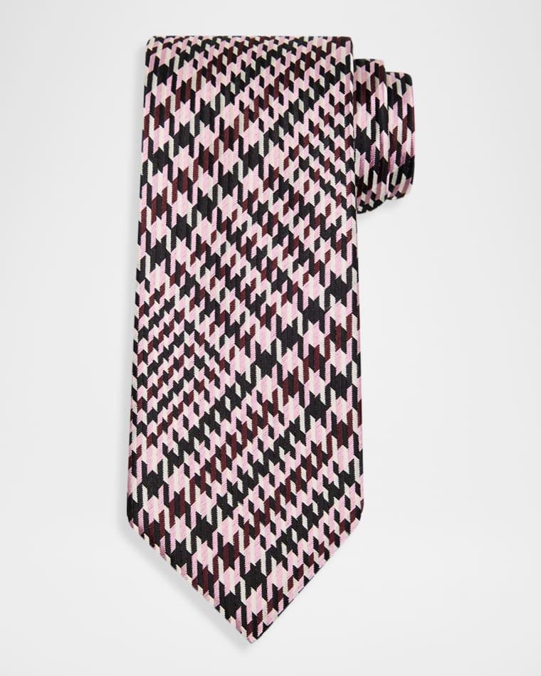 Men's Exploded Prince of Wales Check Silk Tie by TOM FORD