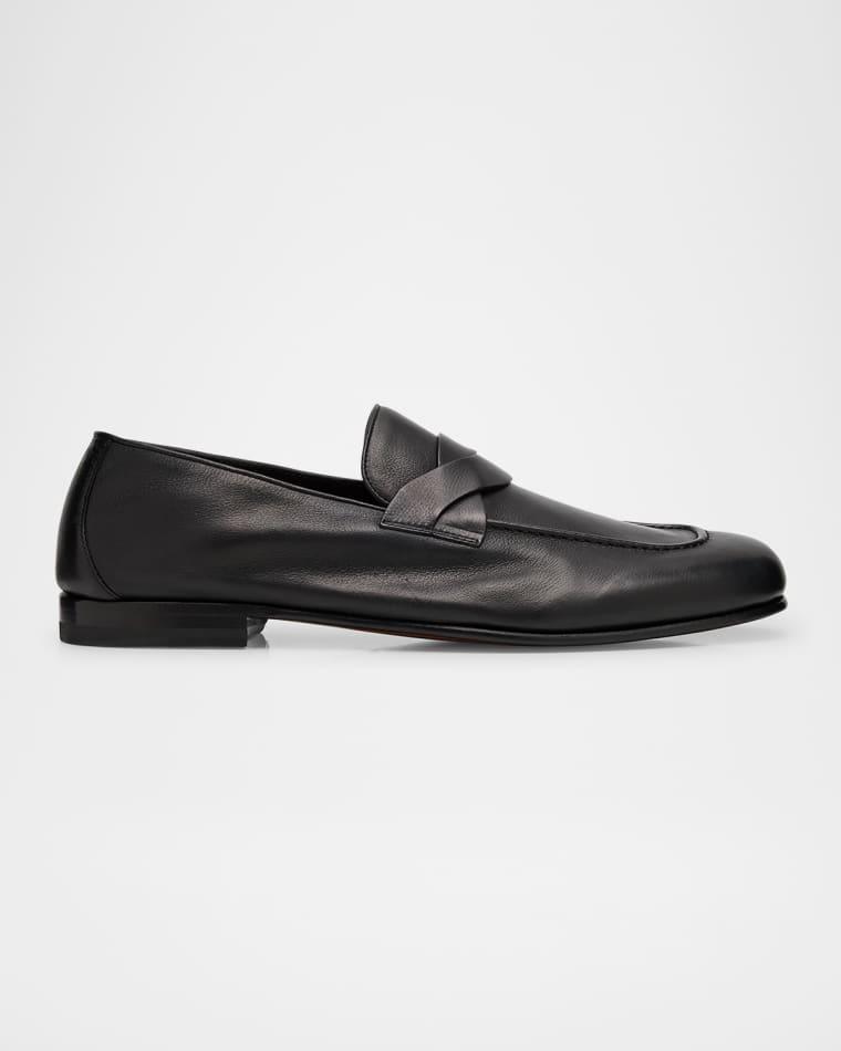 Men's Gigi Leather Twisted-Band Penny Loafers by TOM FORD
