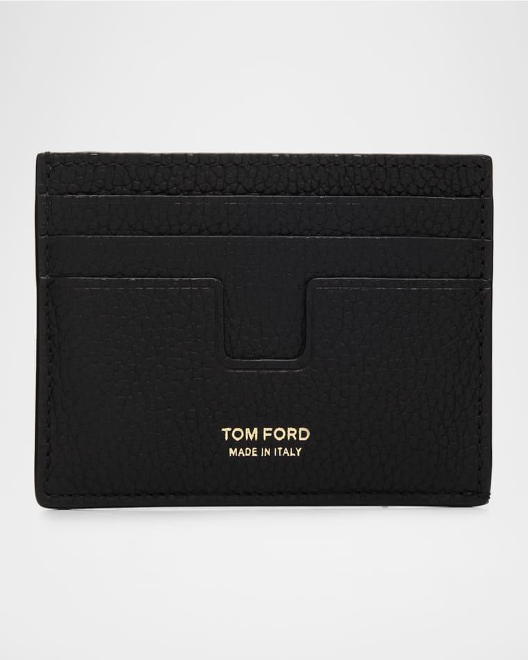 Men's Grain Leather T Line Card Holder by TOM FORD