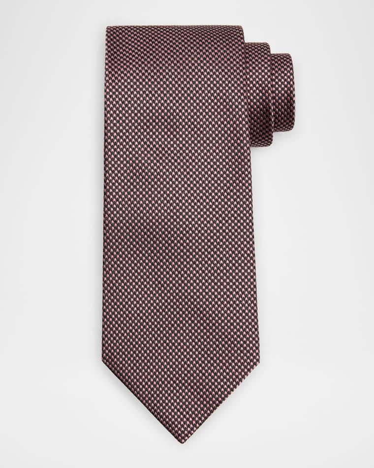 Men's Micro-Houndstooth Silk Tie by TOM FORD