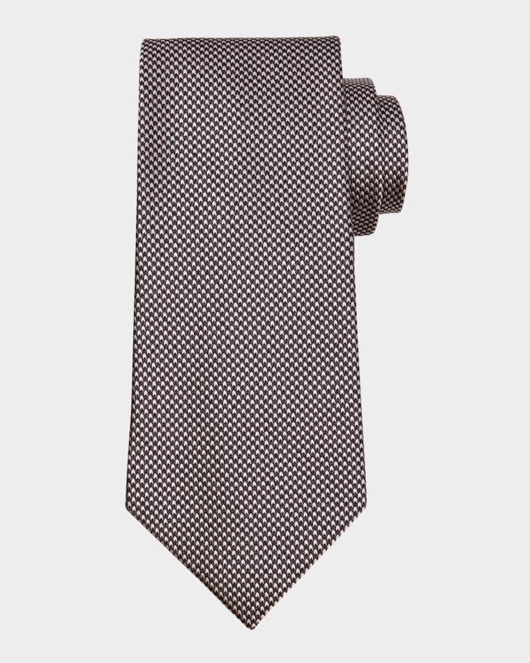 Men's Micro-Houndstooth Silk Tie by TOM FORD