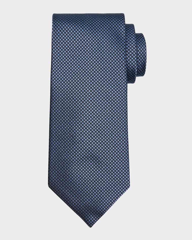 Men's Micro-Houndstooth Silk Tie by TOM FORD