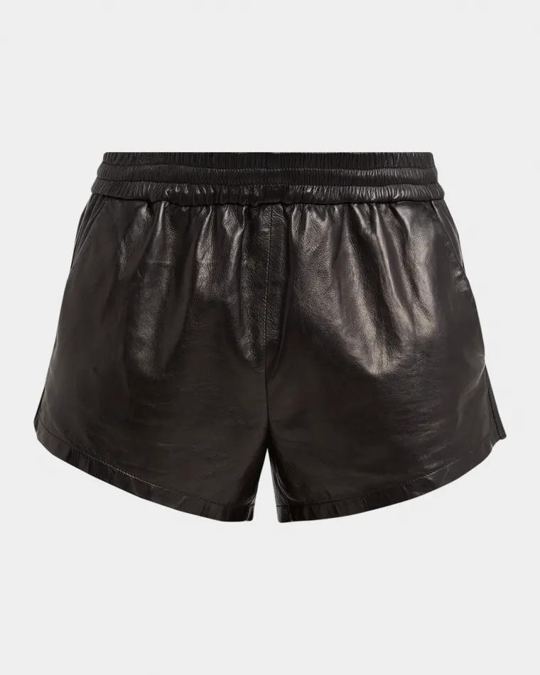 Men's Nappa Leather Mini Pull-On Shorts by TOM FORD