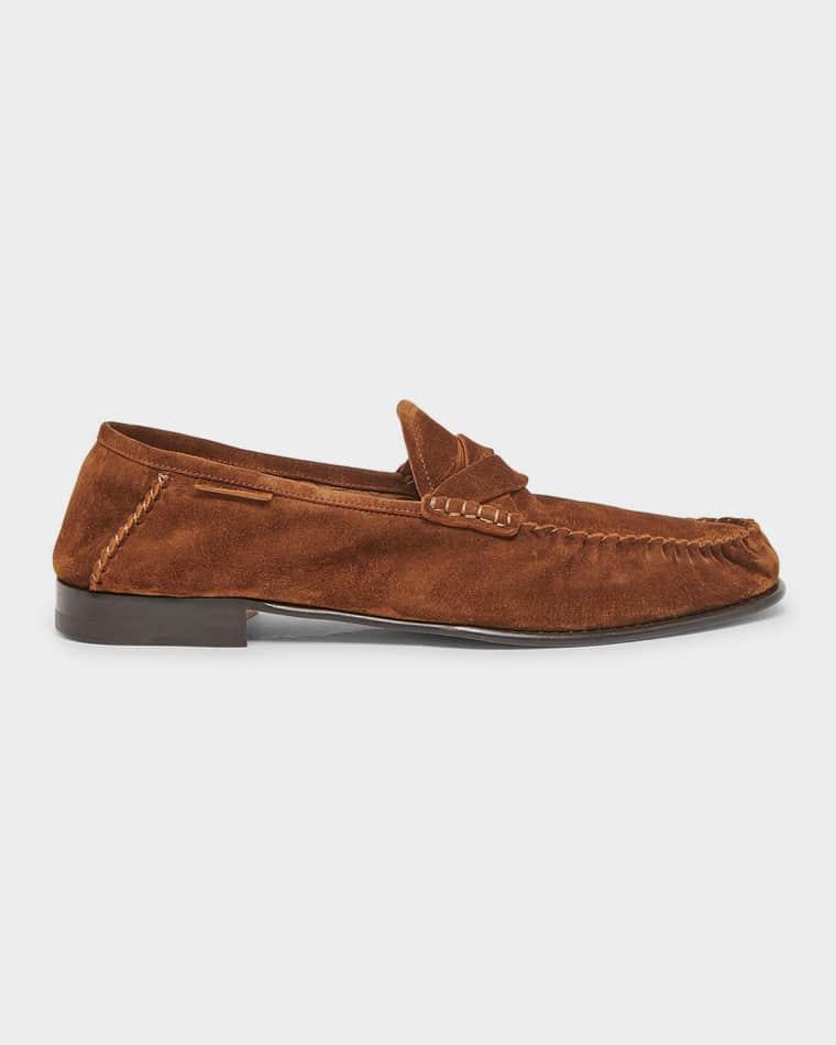 Men's Ripley Suede Twist-Strap Loafers by TOM FORD
