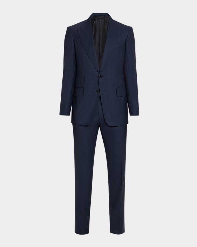 Men's Shelton Herringbone Stripe Suit by TOM FORD