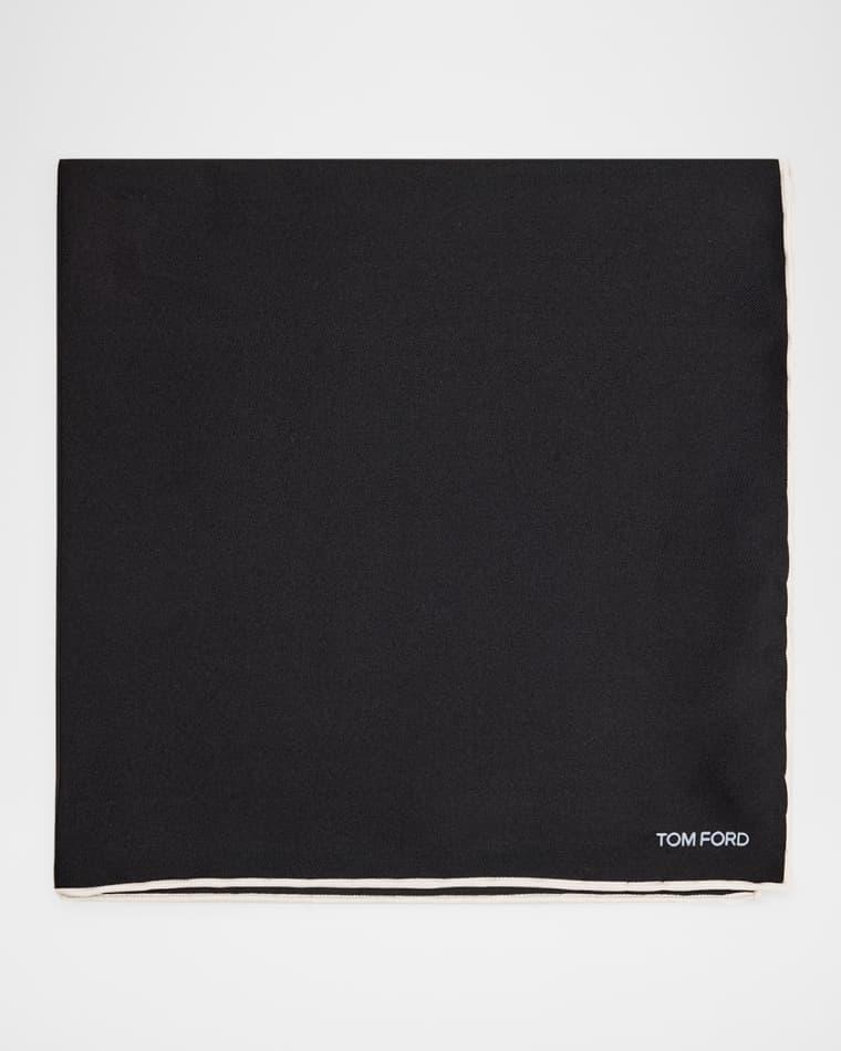 Men's Solid Classic Silk Pocket Square by TOM FORD