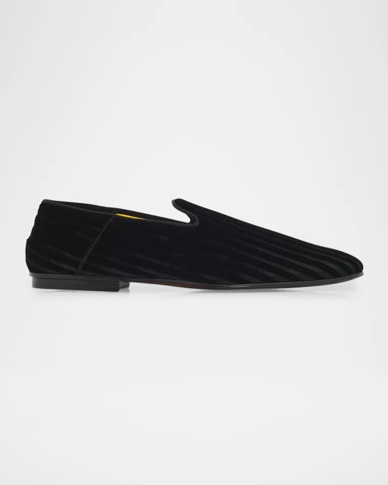 Men's Striped Velvet Loafers by TOM FORD