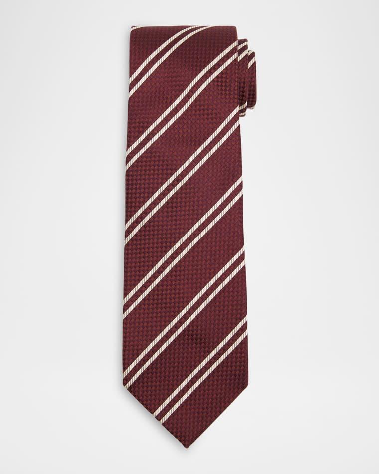 Men's Woven Diagonal-Stripe Silk Tie by TOM FORD