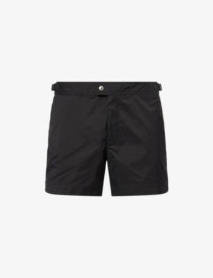 Mid-Rise Contrast-Piping Swim Shorts by TOM FORD