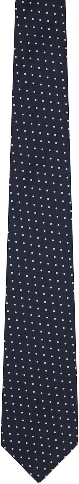 Navy Micro Dot Weave Tie by TOM FORD