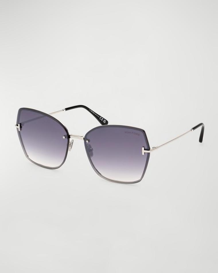 Nickie Metal Butterfly Sunglasses by TOM FORD