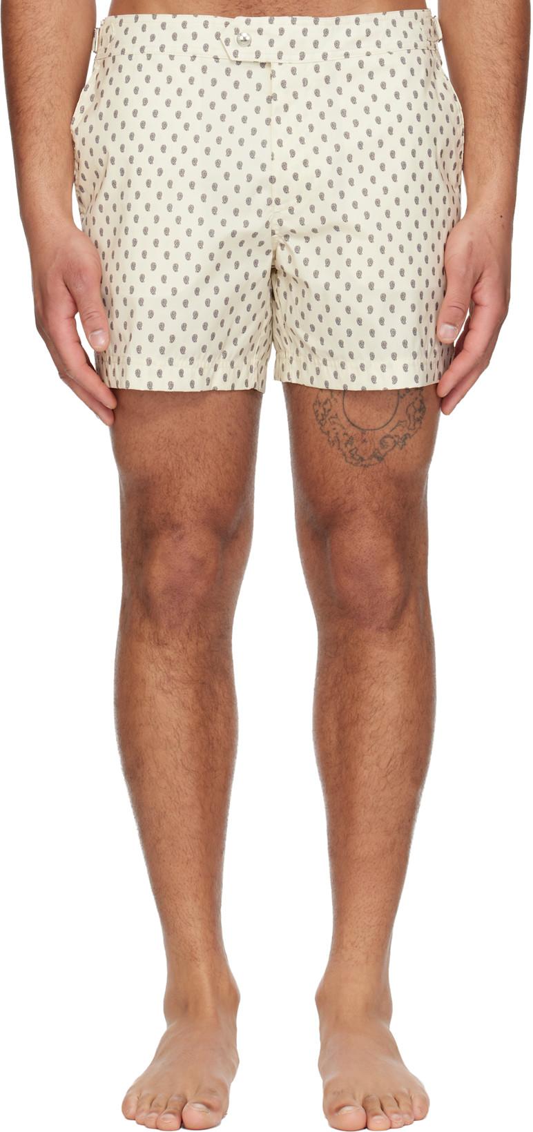 Off-White Paisley Print Nylon Swim Shorts by TOM FORD