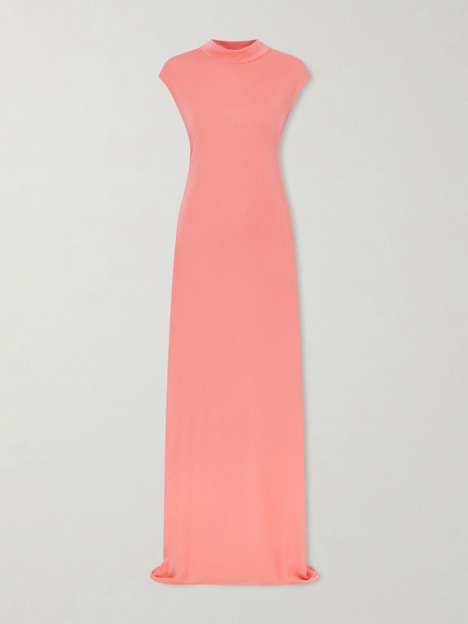 Open-back asymmetric knotted crepe-jersey maxi dress by TOM FORD