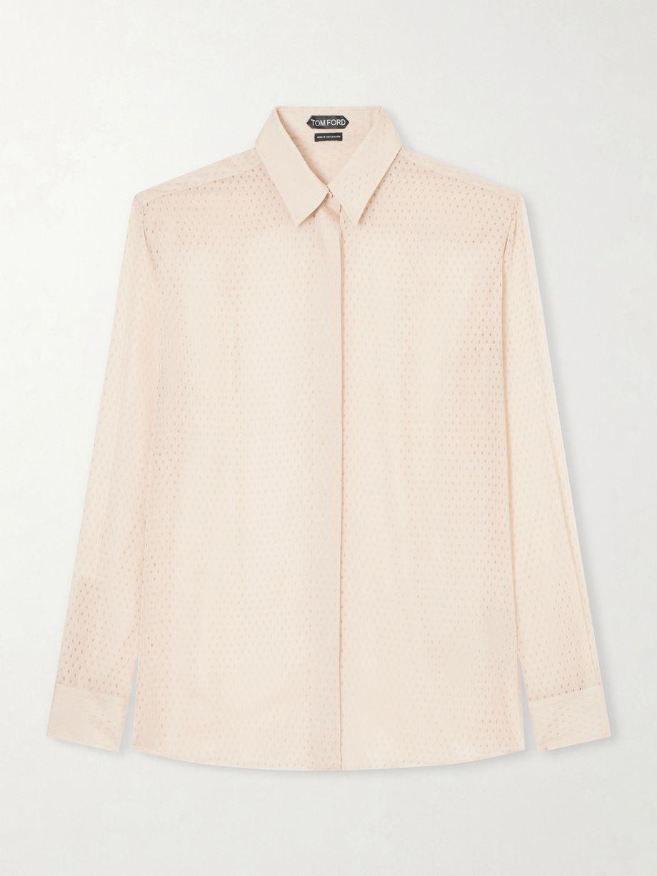Oversized Silk-Chiffon Shirt by TOM FORD
