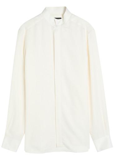 Perforated silk shirt by TOM FORD