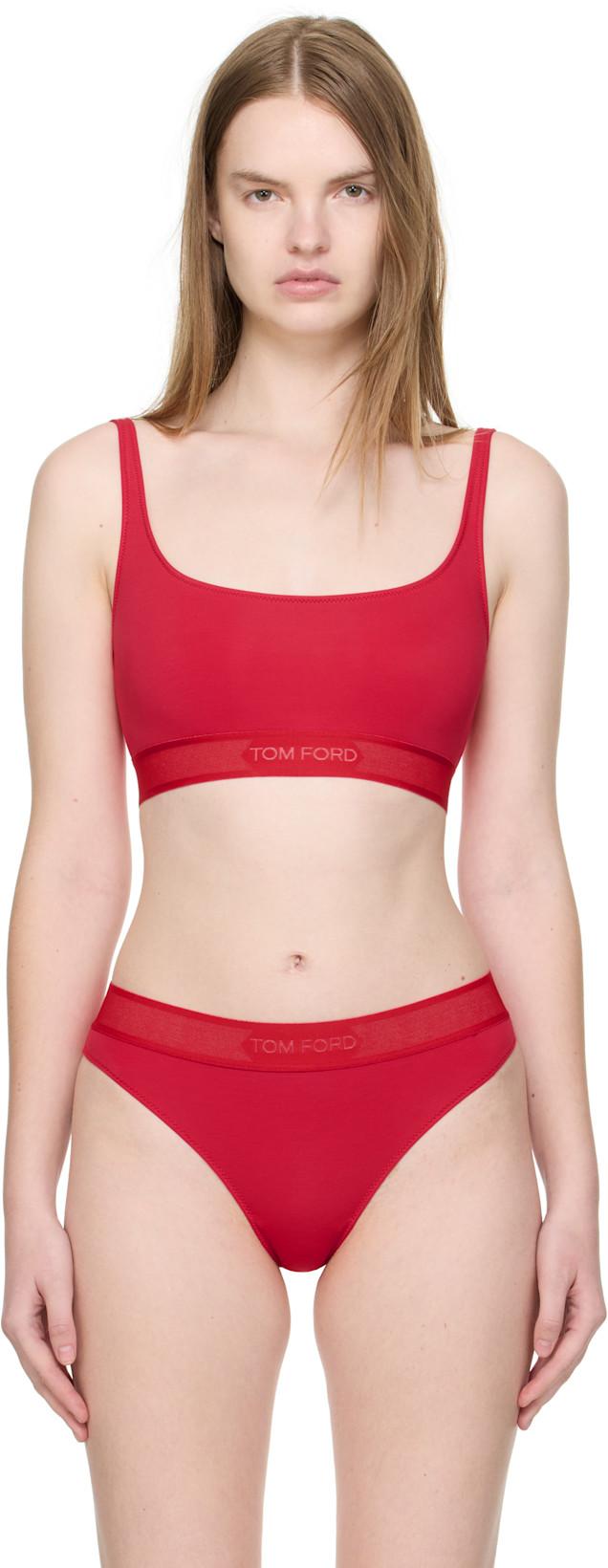 Red Signature Bralette by TOM FORD