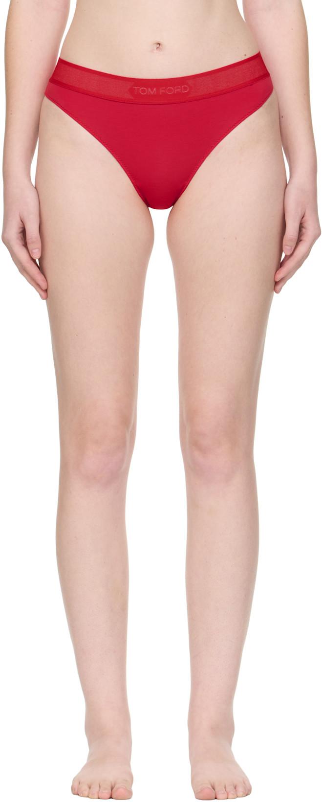 Red Signature Thong by TOM FORD