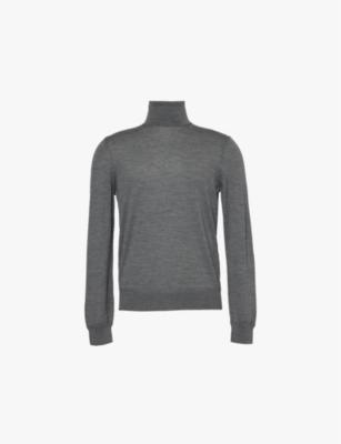 Regular-fit roll neck wool knitted jumper by TOM FORD