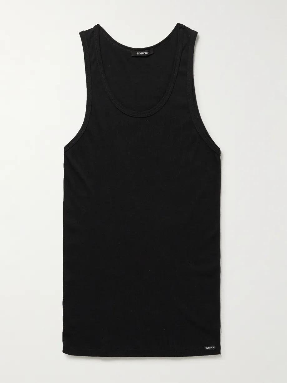 Ribbed Cotton and Modal-Blend Tank Top by TOM FORD
