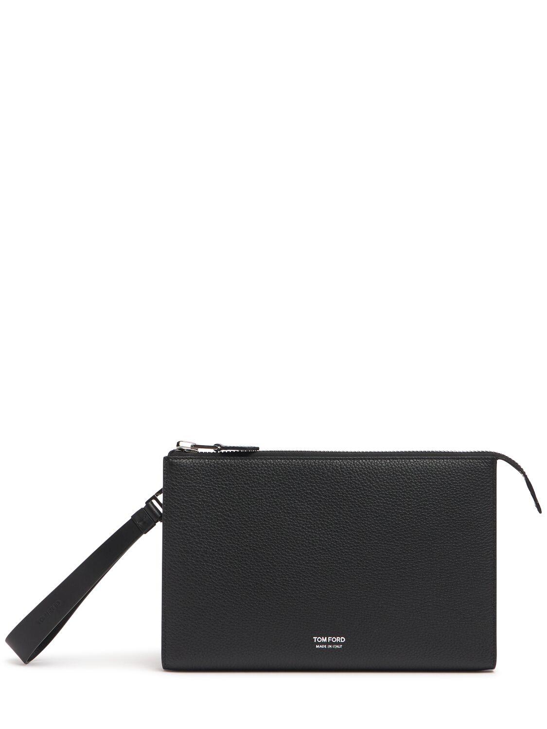 Soft Grain Leather Mini Flat Pouch by TOM FORD