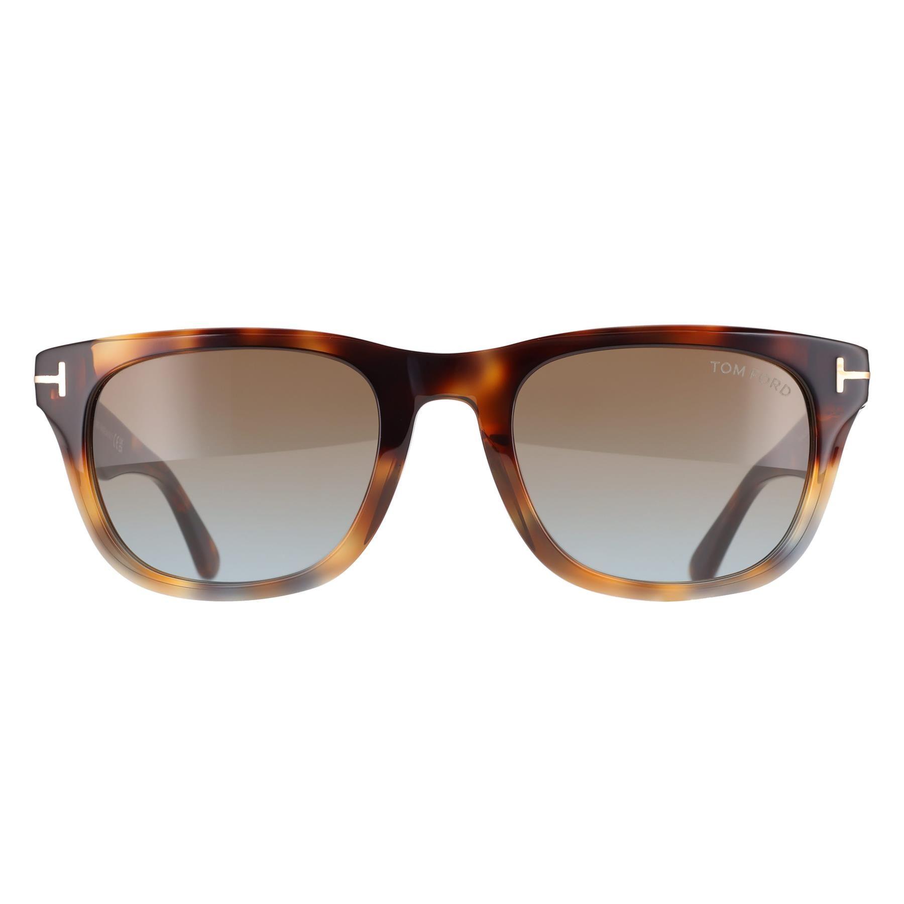 Square Coloured Havana Brown Gradient Kendel FT1076 by TOM FORD