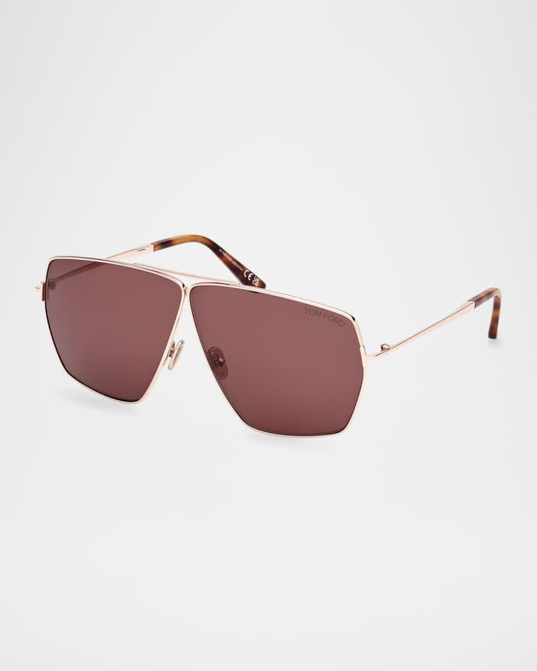 Stella Aviator Square Metal Sunglasses by TOM FORD