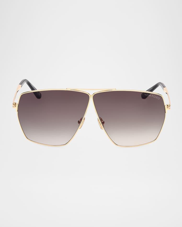 Stella Aviator Square Metal Sunglasses by TOM FORD